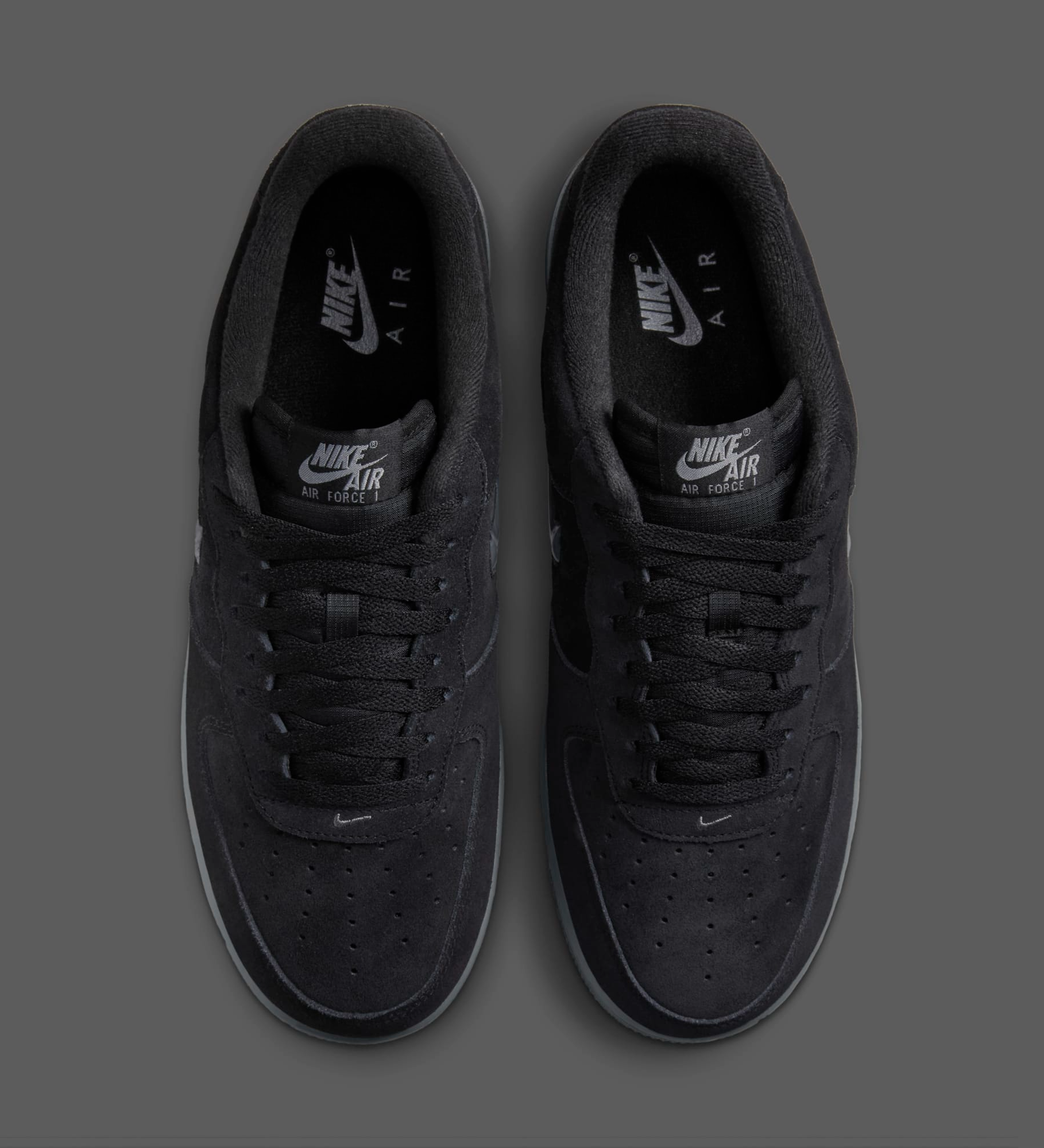 The Jewel Swoosh Air Force 1 Appears In Black Suede | House of Heat°